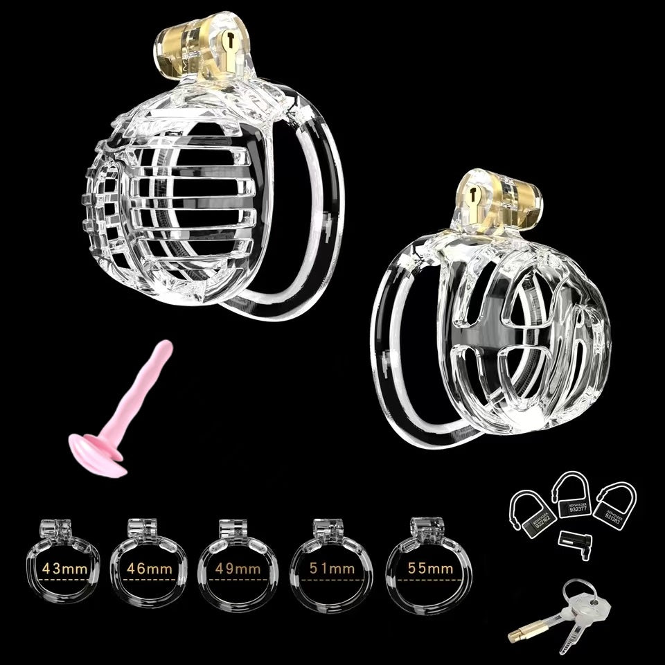 Small Chastity Cage 5 with Catheter Colors to choose
