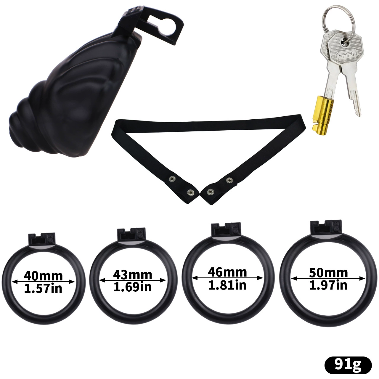 Shell Shaped Sissy Chastity Cage