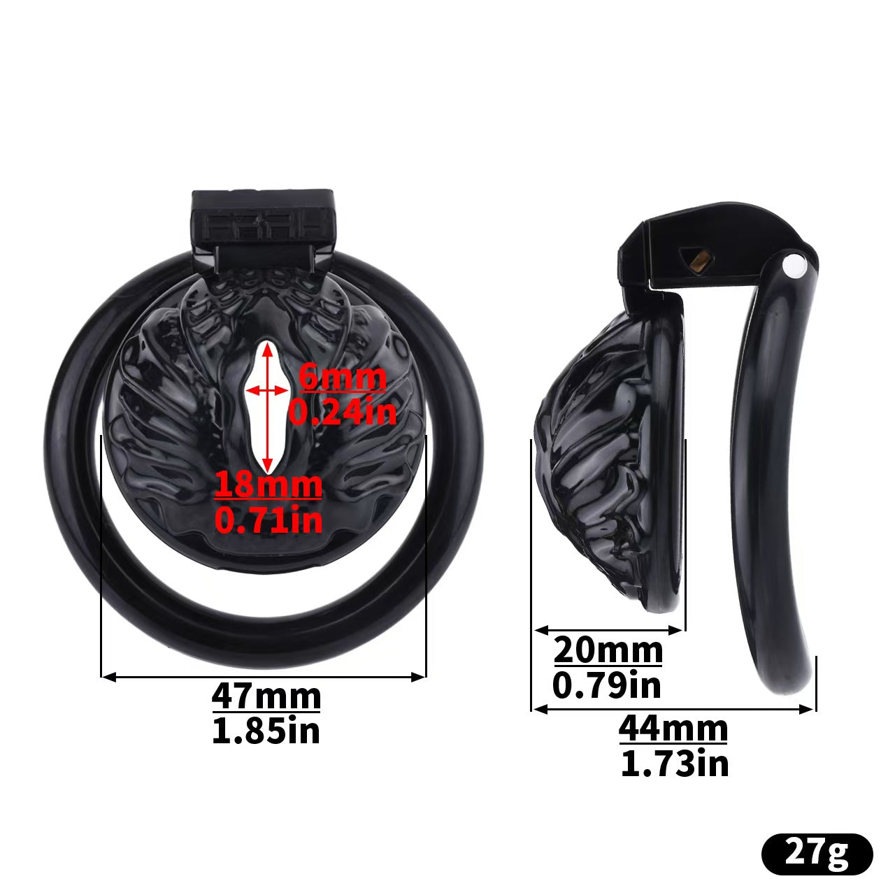 Sissy Pussy Chastity Cage Flat