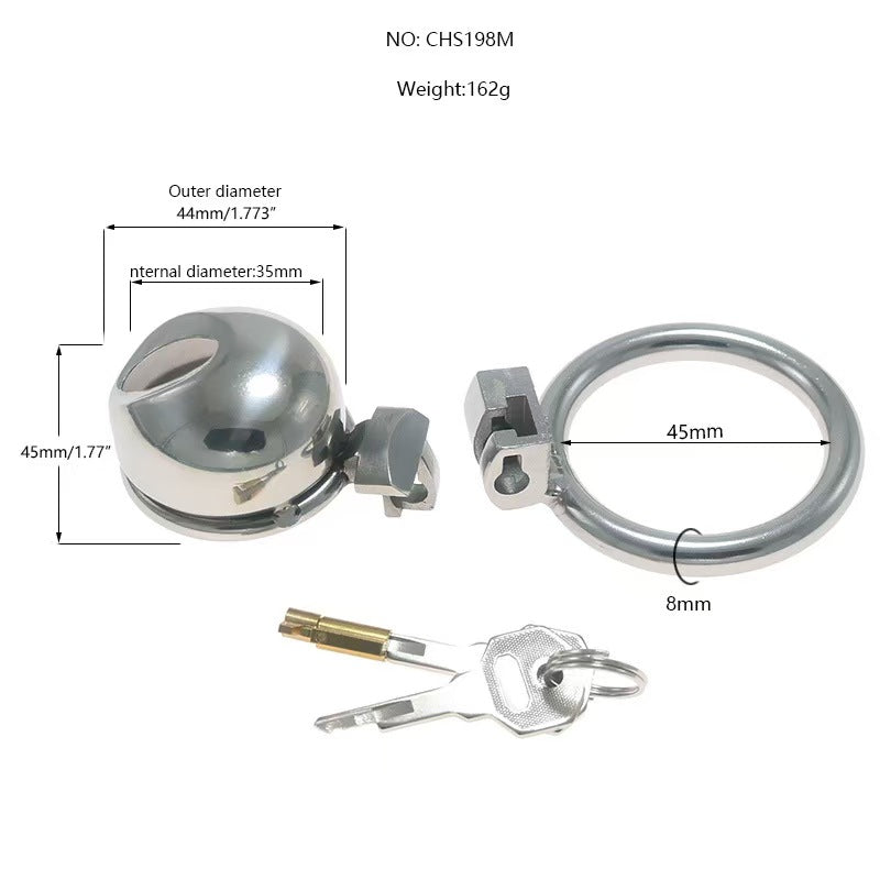 Small Chastity Cage Steel Easy To Pee size- 45mm