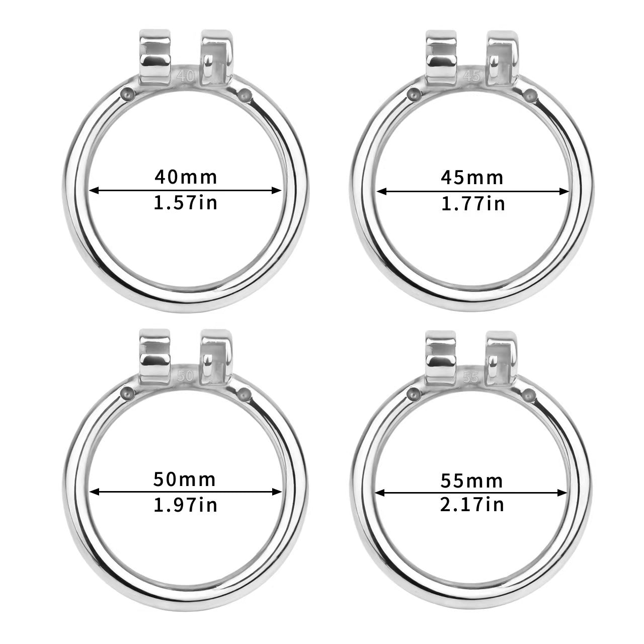 Small Chastity Cage with PA - ring sizes