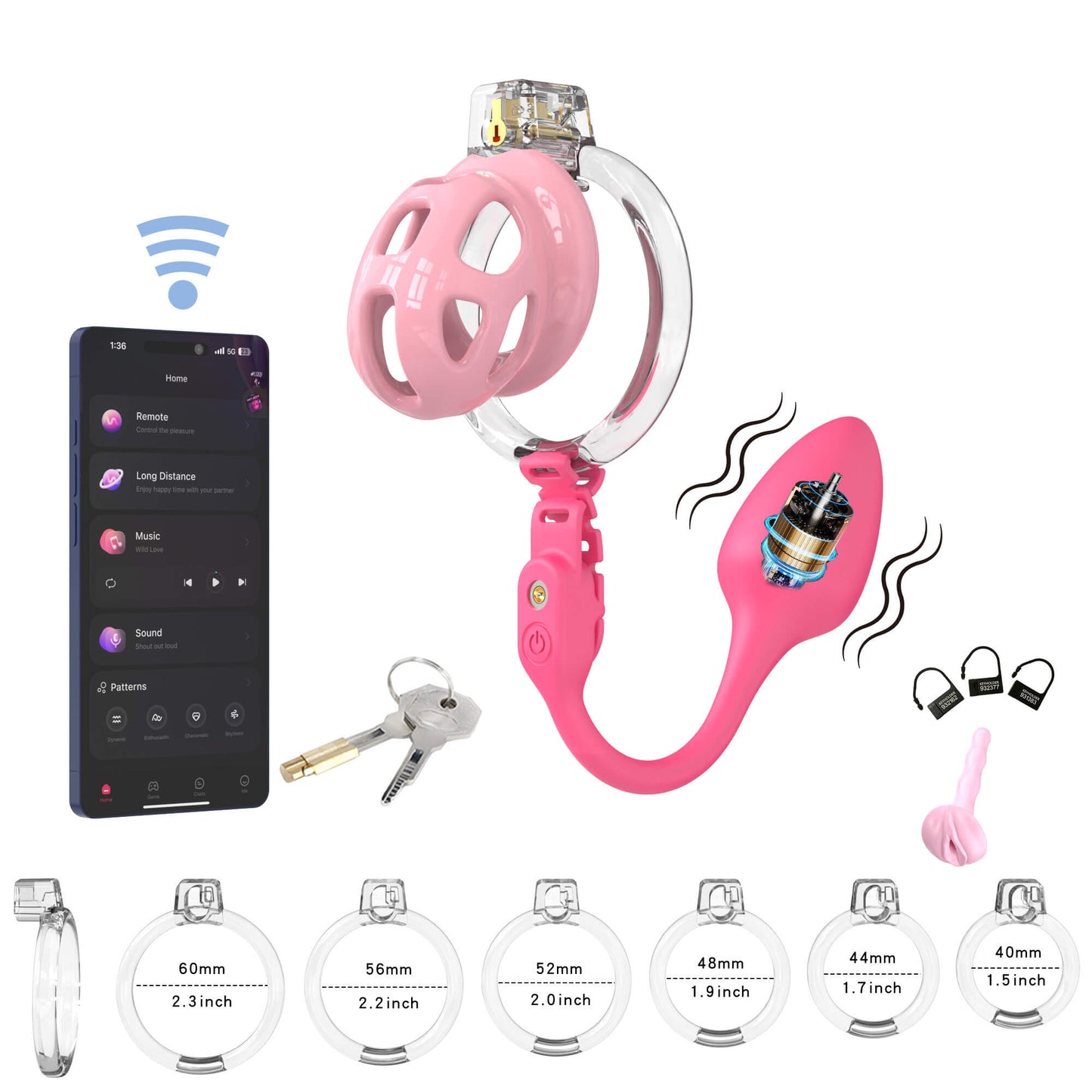 Soft Cobra Chastity Cage With App Controlled Butt Plug 13