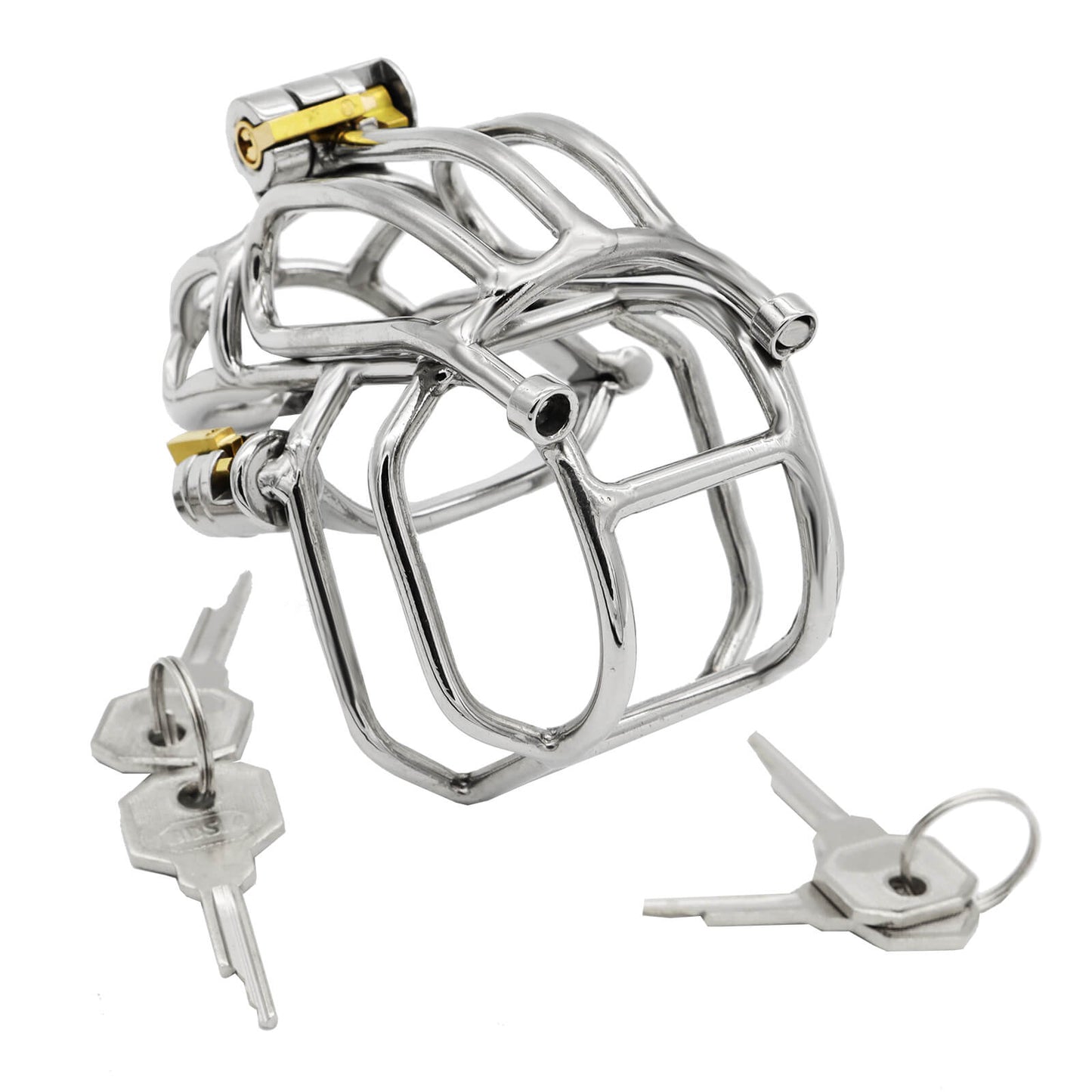 Stainless Steel Detachable PA Puncture Chastity Cage