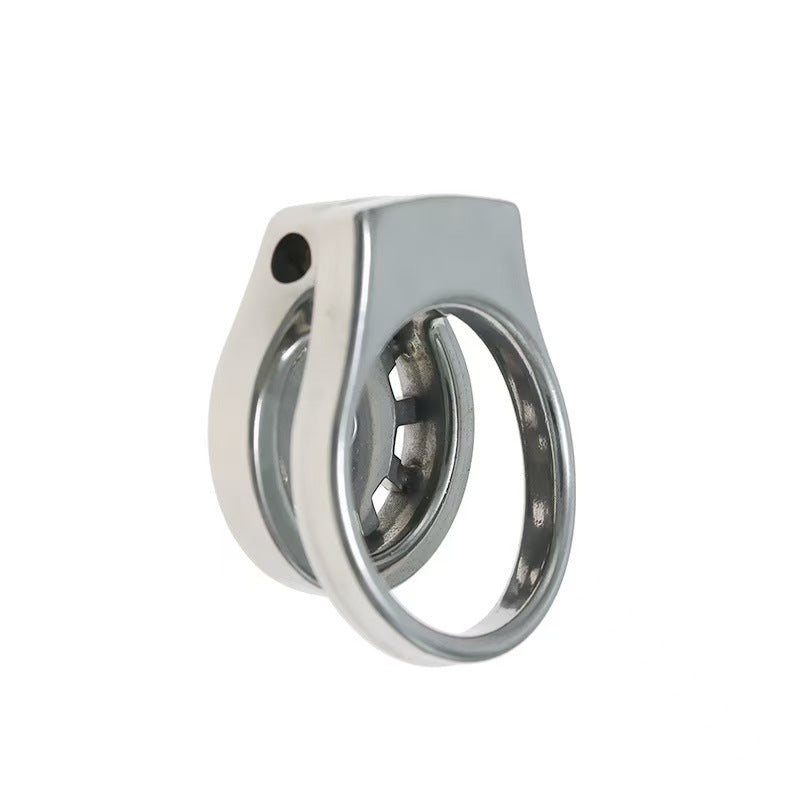 Stainless Thickened Gear Flat Chastity Cage 4