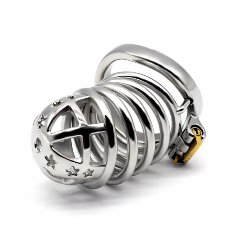 Star Stainless Steel Chastity Cage