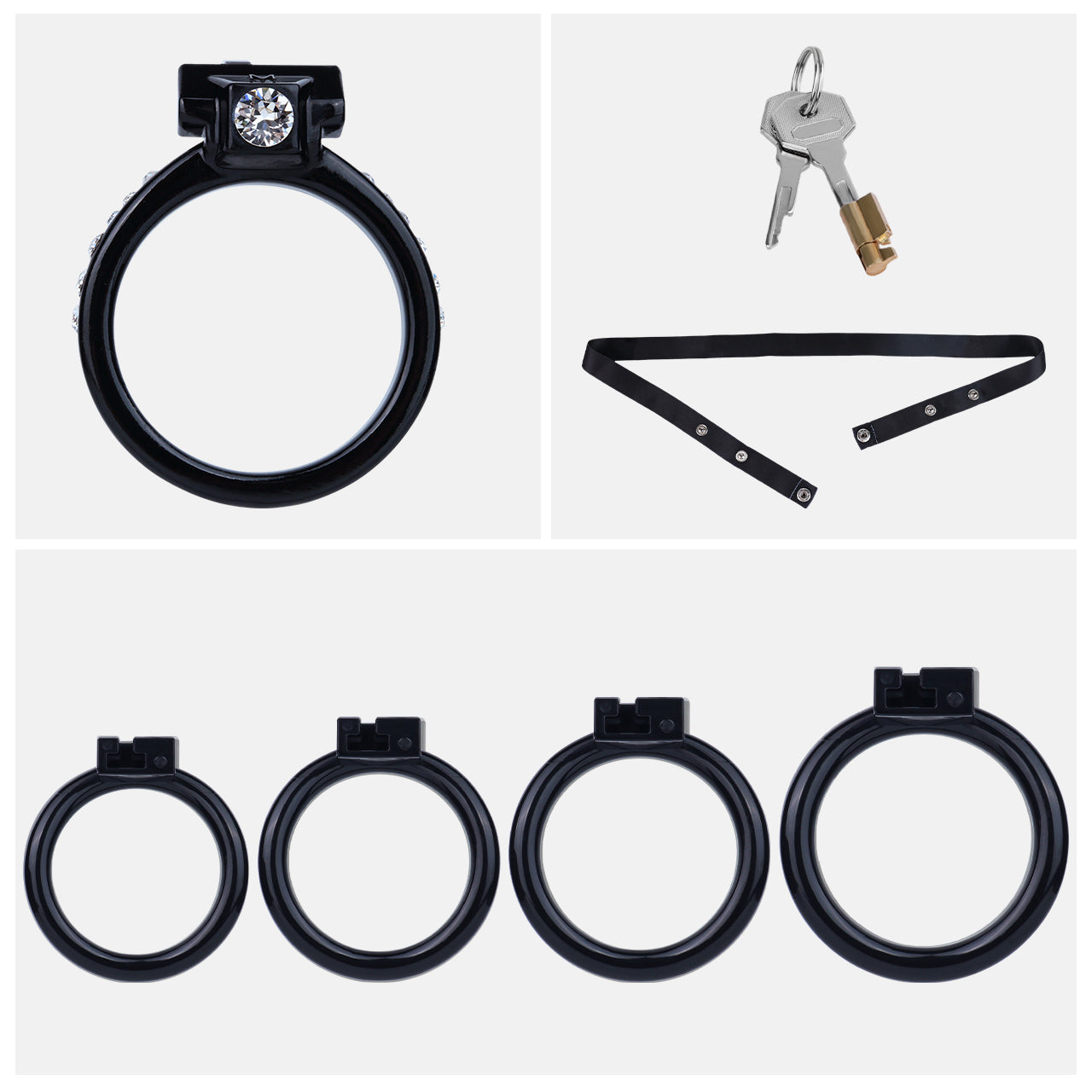 Time Contract Diamond-Accent Chastity Cage