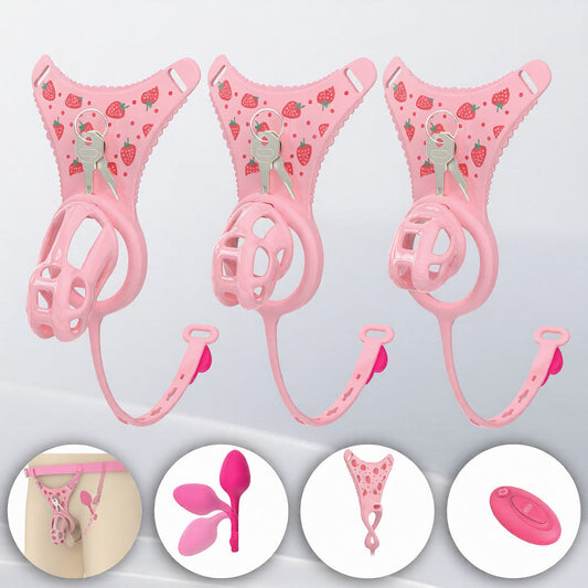 Cobra Chastity Cage Set (Underwear + Plug)