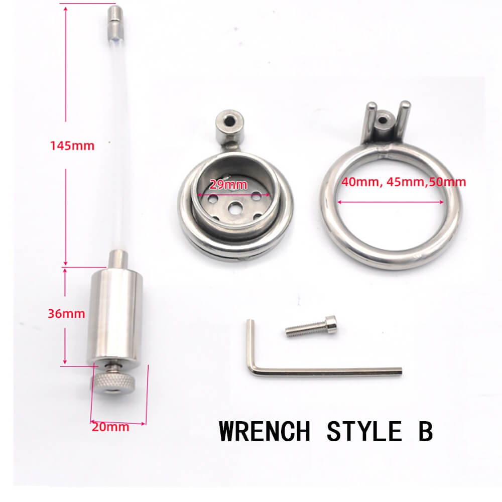 Urethral Inverted Chastity Device - Wrench Version