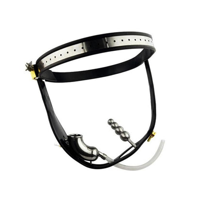 Locked and Loaded Anal Bead Male Chastity Belt