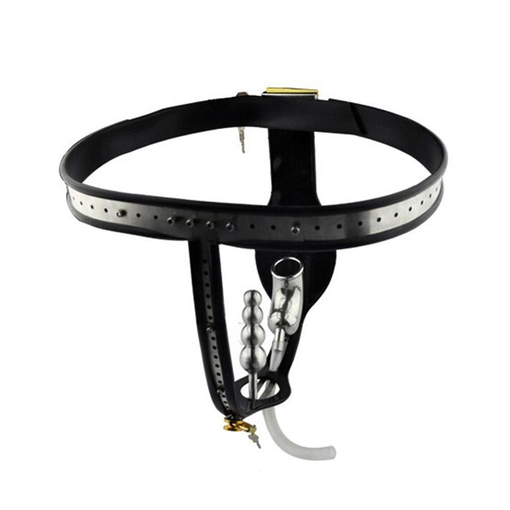 Locked and Loaded Anal Bead Male Chastity Belt