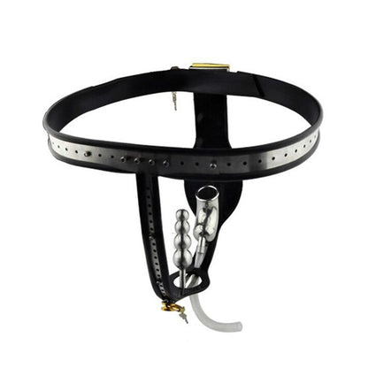 Locked and Loaded Anal Bead Male Chastity Belt