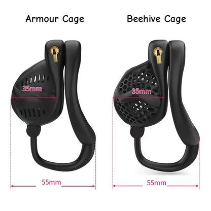 3D Armour Or Beehive Chastity Cage 8
