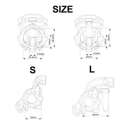T-Rex Skull Short & Long Chastity Cage