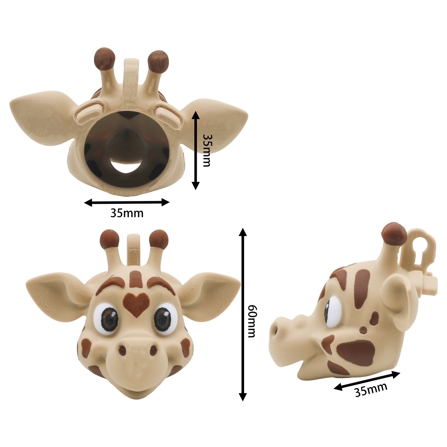 Giraffe Silhouette 3D Chastity Cage