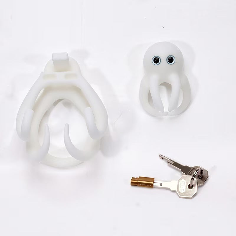 Two-Size 3D Octopus Chastity Cage