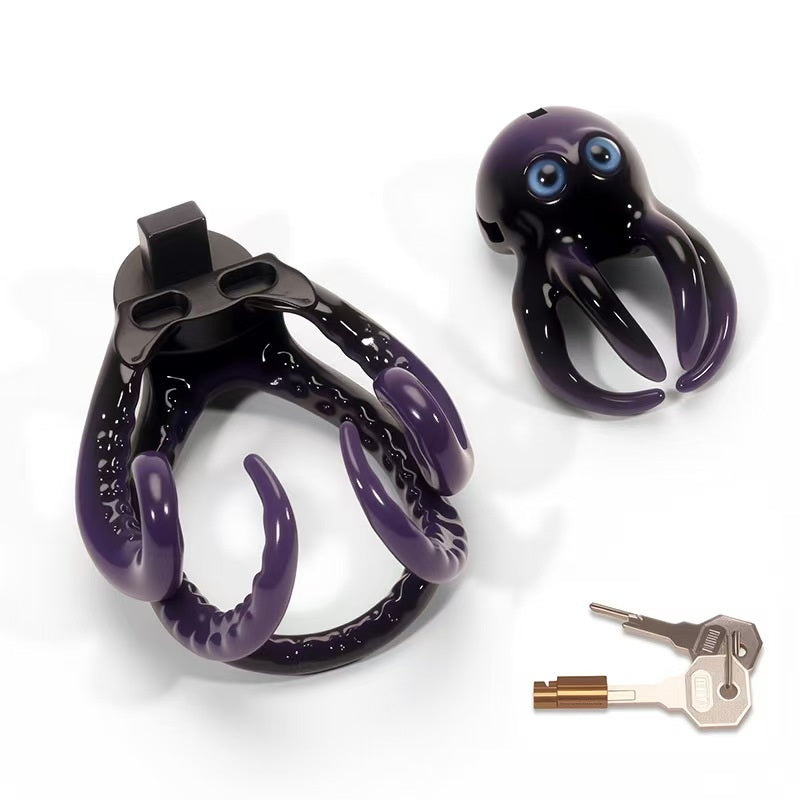 Two-Size 3D Octopus Chastity Cage