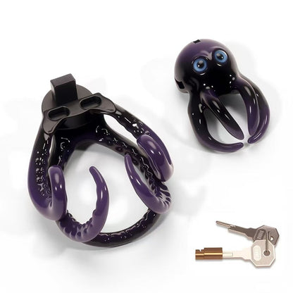 Two-Size 3D Octopus Chastity Cage
