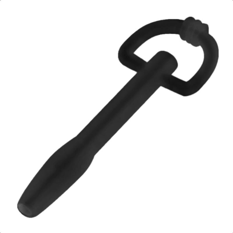 Black Elastic Urethral Stretcher Silicone Penis Plug