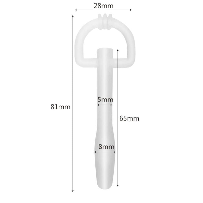 Black Elastic Urethral Stretcher Silicone Penis Plug