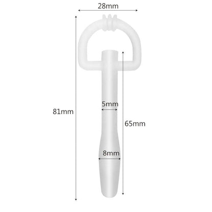 Black Elastic Urethral Stretcher Silicone Penis Plug