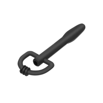Black Elastic Urethral Stretcher Silicone Penis Plug