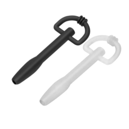 Black Elastic Urethral Stretcher Silicone Penis Plug
