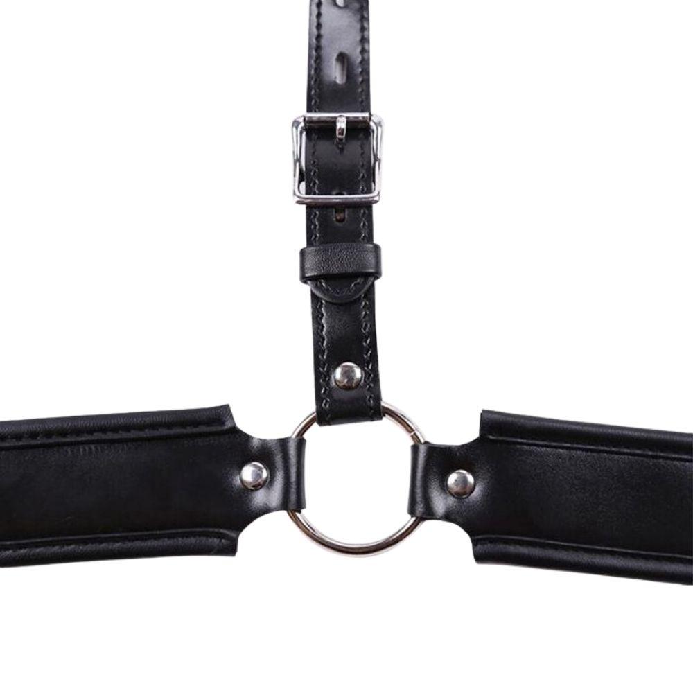 Black Riveted Basket Male Chastity Belt