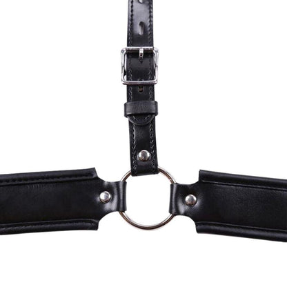 Black Riveted Basket Male Chastity Belt