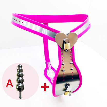 Heart-shaped Adjustable 2.0 Generation Male Chastity Belt
