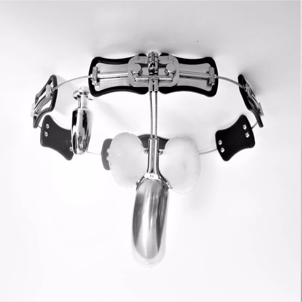 Segmented-Waist Adjustable Male Chastity Belt