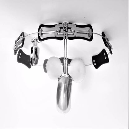 Segmented-Waist Adjustable Male Chastity Belt