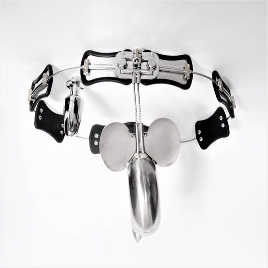 Segmented-Waist Adjustable Male Chastity Belt