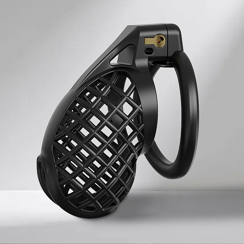 Black Hollow-Mesh Chastity Cage