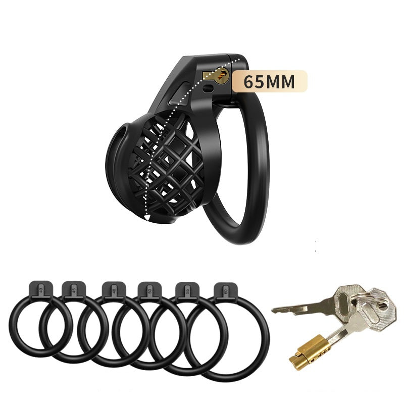 Black Hollow-Mesh Chastity Cage