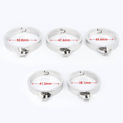 Stainless Steel Chastity Cage With Spike Ring