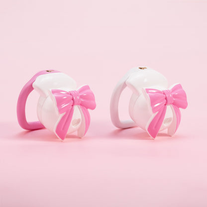 Invisible Bowknot Lid Chastity Cage