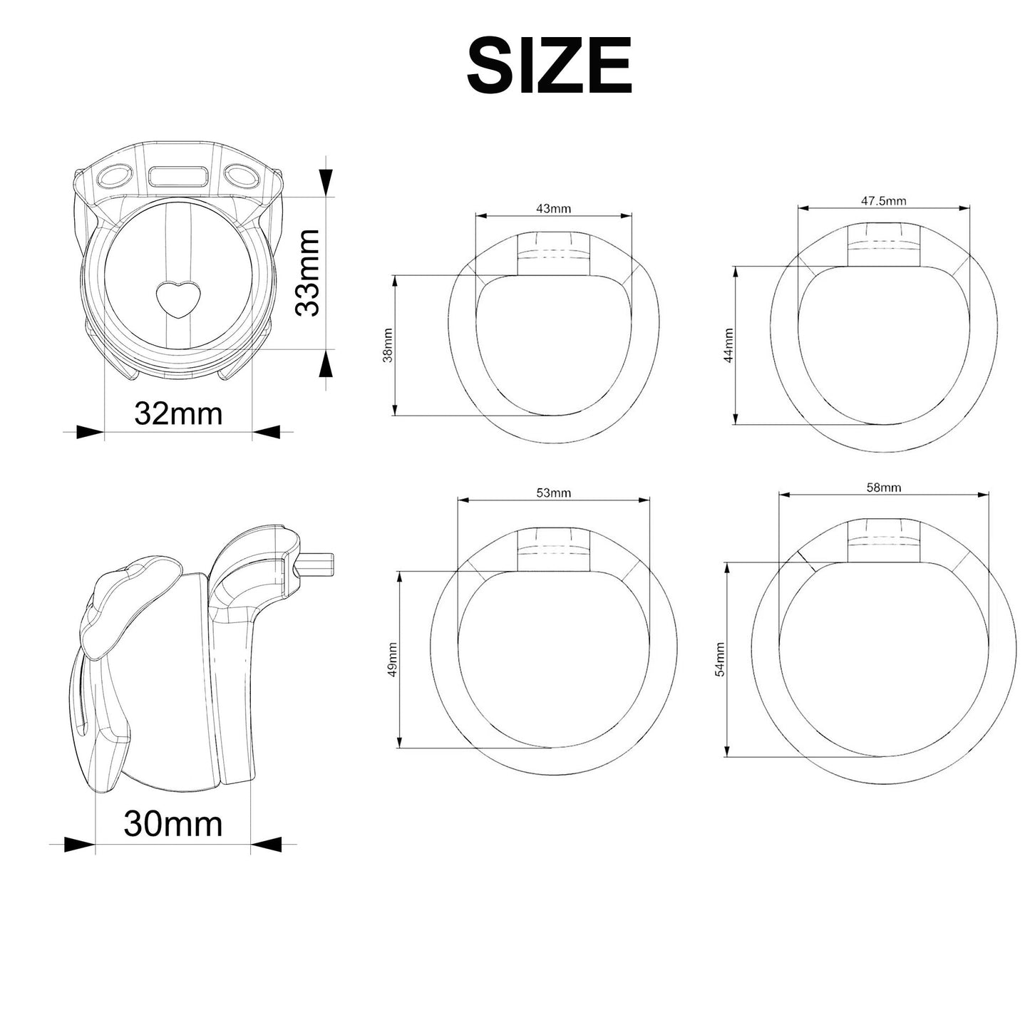 Invisible Bowknot Lid Chastity Cage
