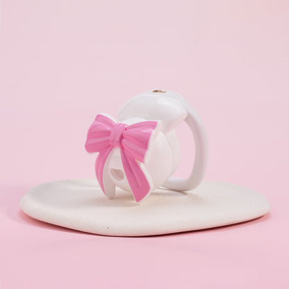 Invisible Bowknot Lid Chastity Cage