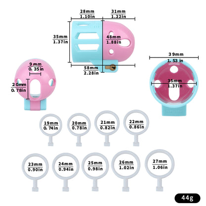 Bullet-shaped Ringless Chastity Cage - 7