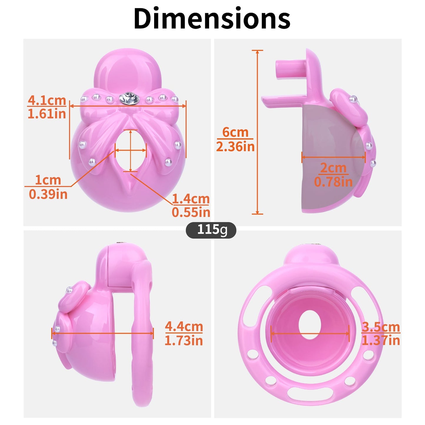 Flutter Pearl Tease Chastity Cage