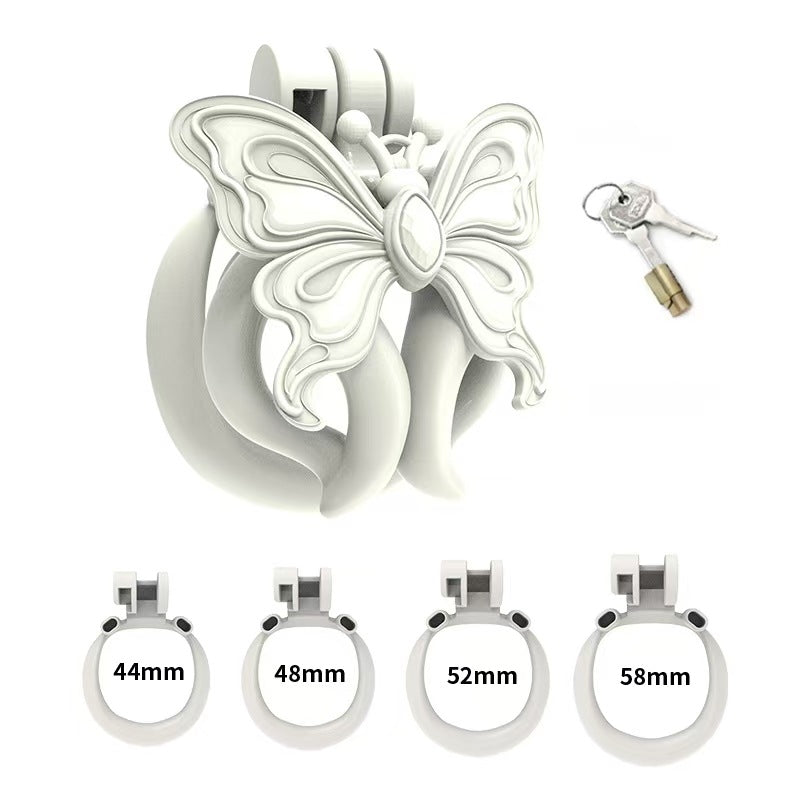 Butterfly Wing Three-Color Chastity Cage