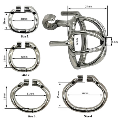 Ergonomic Stainless Steel Stealth Lock Male Chastity Device