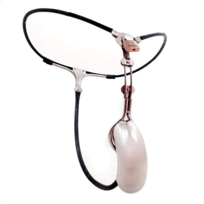 Cable-Waist Solid-Shield Male Chastity Belt