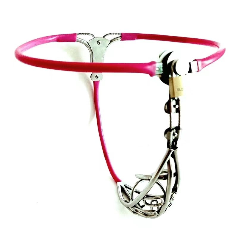Open-Cage Cable-Waist Male Chastity Belt