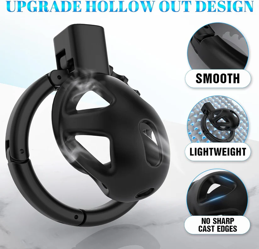 Chastity Cage with 8 Adjustable Cock Ring