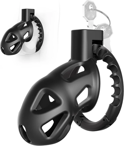 Chastity Cage with 8 Adjustable Cock Ring