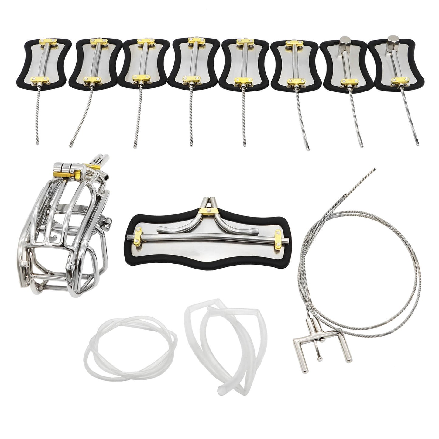 Clip-Cage Cable-and-Panel Chastity Belt