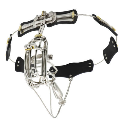 Clip-Cage Cable-and-Panel Chastity Belt