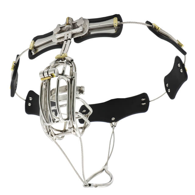 Clip-Cage Cable-and-Panel Chastity Belt