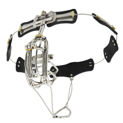 Clip-Cage Cable-and-Panel Chastity Belt